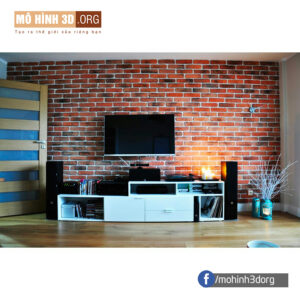 Ứng dụng gạch cổ ốp tường màu đỏ Đông Á AT01-L1-1